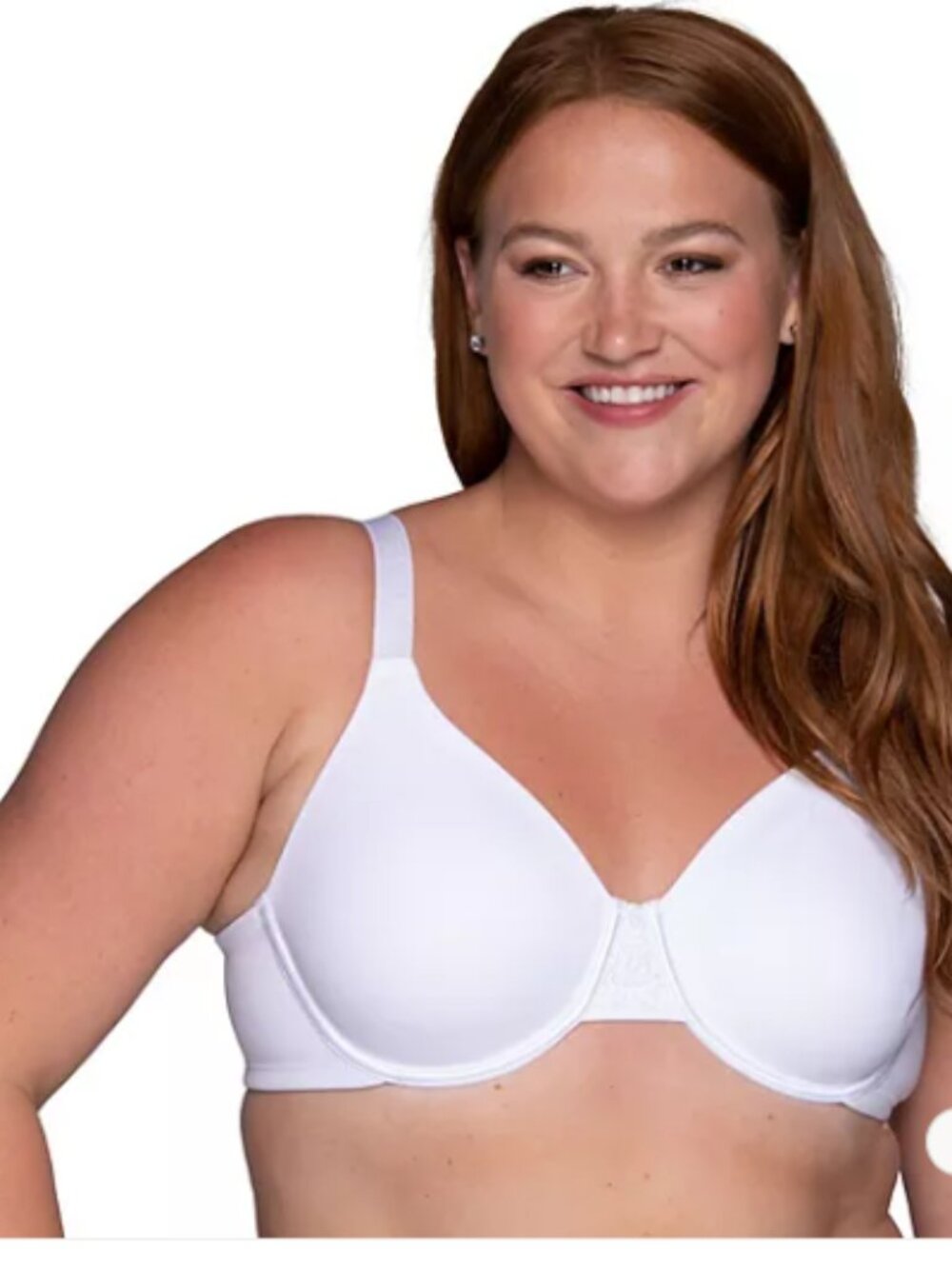 NWT Vanity Fair White Lingerie® Beauty Back Back Minimizer Bra 36C 76080